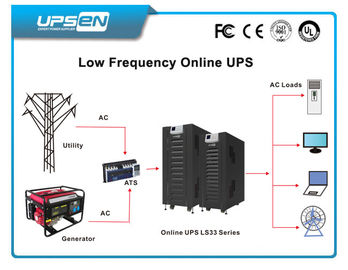 Podwójne wejście AC Low Frequency Online UPS 10K - 100kVA Short Circuit Protect