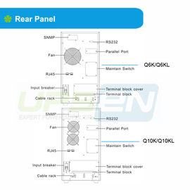 Awaryjne UPS 220V / 230V 6 kVA / 10 kVA High Frequency Online UPS N + X Parallel