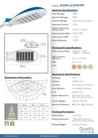 Eco Zimny ​​Biały 200 Watt High Power LED Uliczne 6500K 4500K 5500K